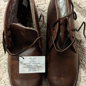 Frye's men's James lug chukka boot Whiskey color